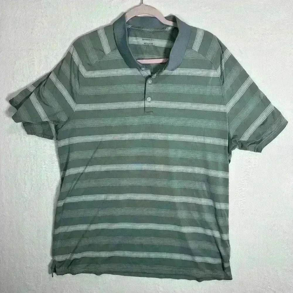 Oakley Striped Performance Polo Mens XXL Gray Regular Fit Golf Tech Prep 2XL - Picture 2 of 10